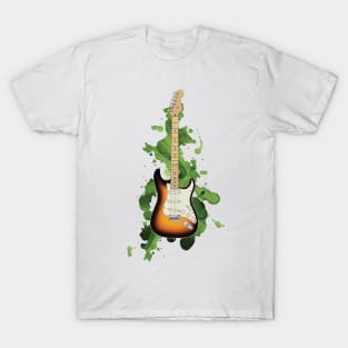 S-Style Electric Guitar Sunburst Color T-Shirt